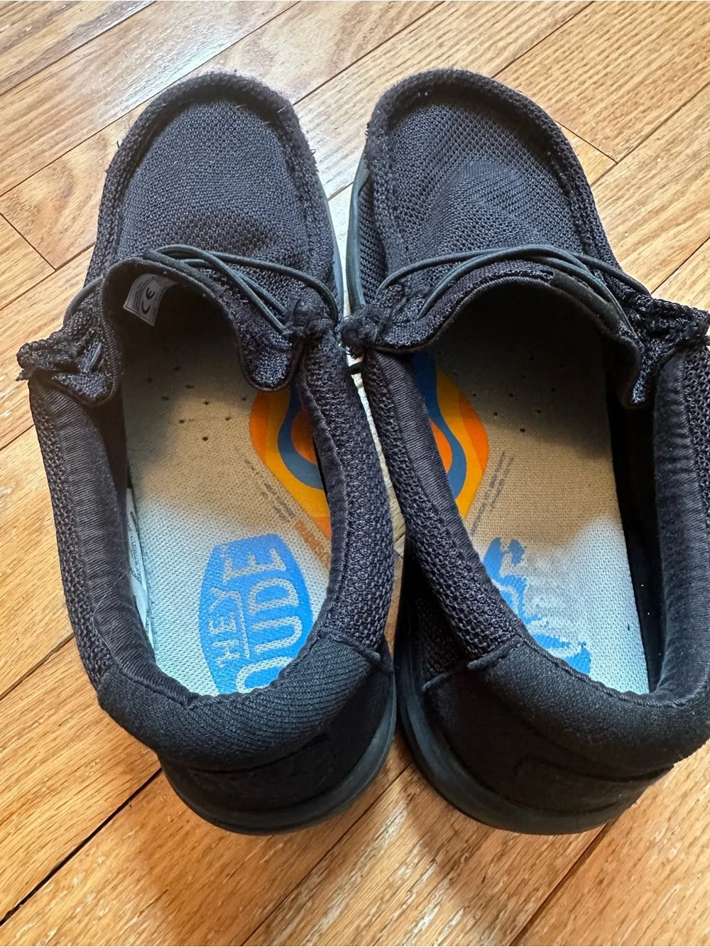 Hey Dude Wally Work CE Black Men's Shoes Size 9 Slip Resistant